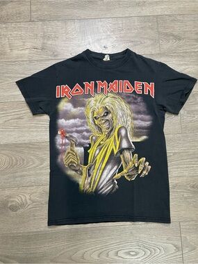 Vintage 2007 Iron Maiden Killers T-Shirt Black Metal Band Tee Delta Tag Size S